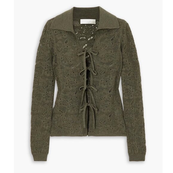 NWT Sea Nelle Pointelle Knit Wool Cardigan XS - Picture 14 of 14